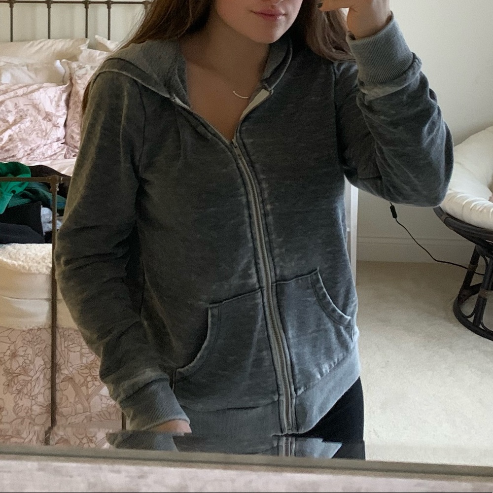 Grey zip-up